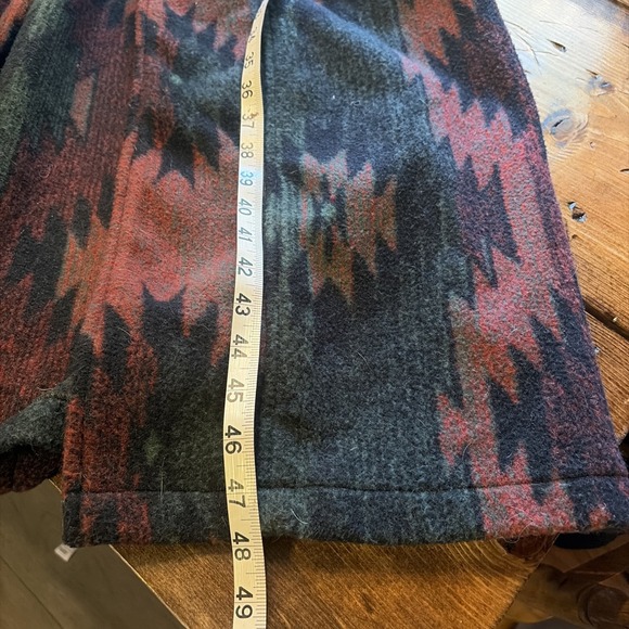 Cabela's Wool Blend Long Southwestern Aztec Bohemian Western Duster Jacket Sm - Picture 4 of 5